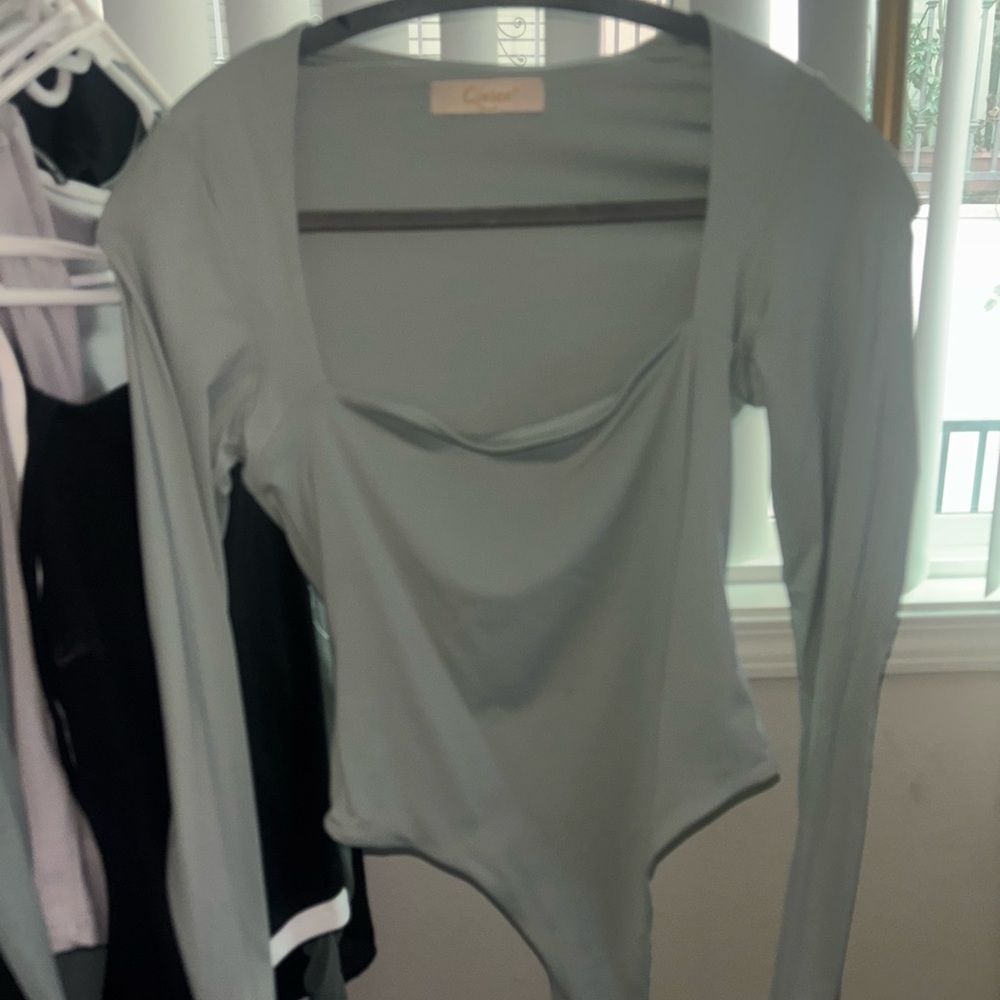 Mint blue/green Long Sleeve Top